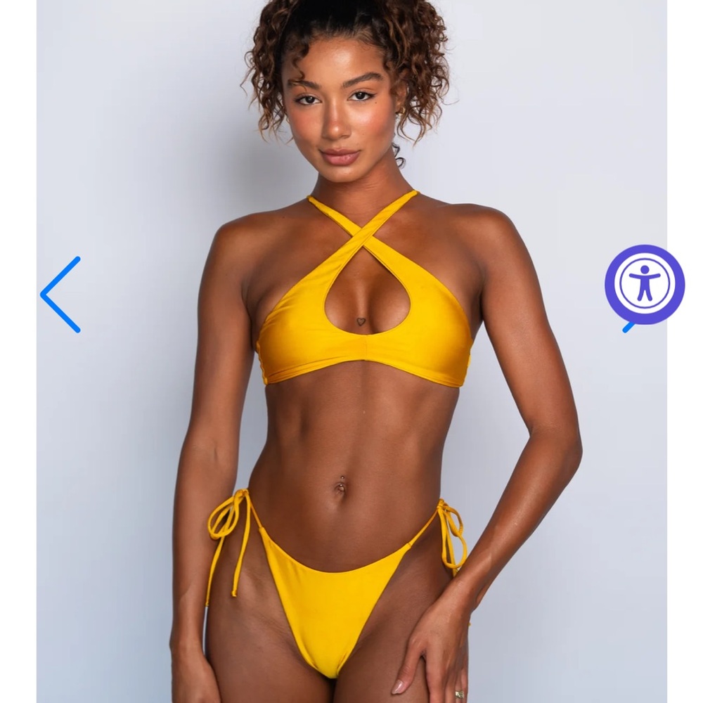 Yellow Halter Bikini Set - Skatie (Honey)